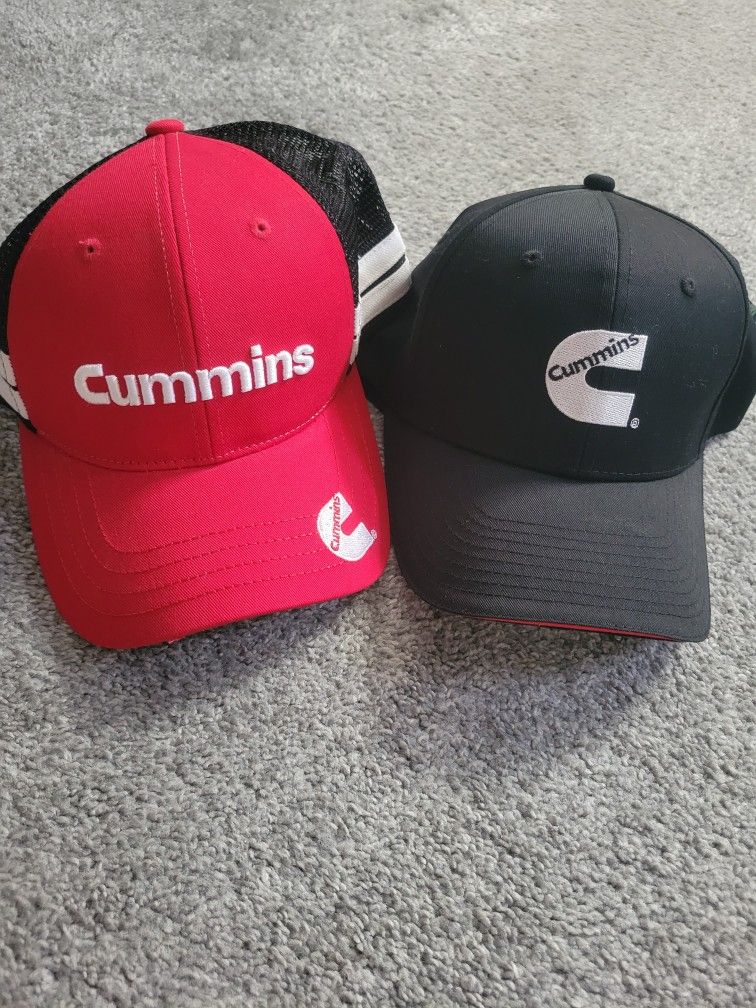 2 Brand New Cummings Hat - Adjustable fitting Velcro strap Black/Red