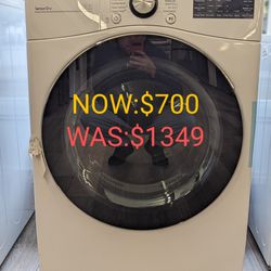 7.4cu Large Capacity Vented Electric Dryer with TurboSteam and Sensor Dry 