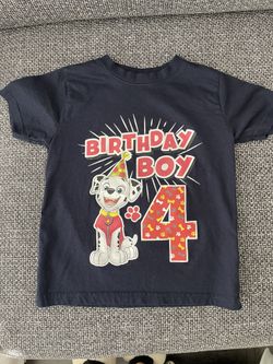 Paw Patrol Marshall 4th Birthday Boy Shirt Gifts for 4 Years Old Bday Party Toddler Kids T-Shirt