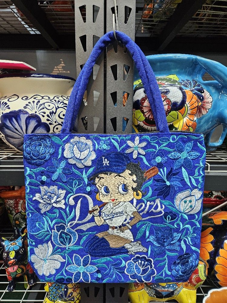💙⚾️ Betty Boop Dodgers Tote Bag ❤️