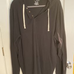 Men’s Big & Tall Sonoma Henley Hoodie Size 3XL