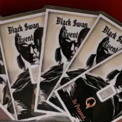 5 Donald Trump Mugshot Black Swan Event Silver Cards & (5) Trading Cards 