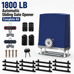 1800lb Automatic Sliding Gate Opener Kit w/ 2 Remotes & Safety Sensor