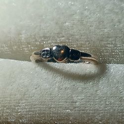 James Avery Sterling Silver Heart Flowers Ring Women's Size 7