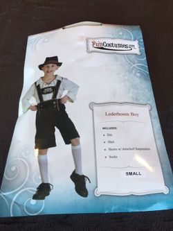 Size Small Lederhosen Boy Costume 4+
