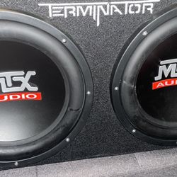 MTX Terminator 12” Audio Subs W/1500 Watt Boss Amp