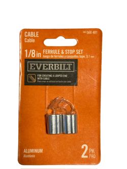 Everbilt Cable Wire Rope Clip 1/8 in. Aluminum Ferrule and Stop Set 43254