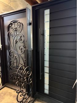 Exterior Door, Front Wrought Iron Door