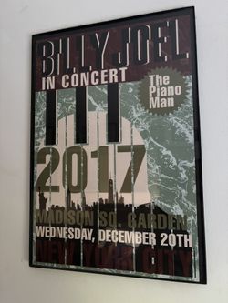 Framed Billy Joel MSG Poster 