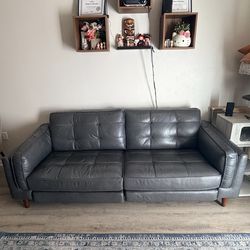 Dark Gray Reclining Sofa
