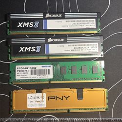 Corsair XMS3 DDR3 Desktop RAM 2x Sticks + PNY DDR3 + 4GB DDR3 — Tested/Working