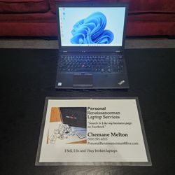 i7/16gb/256gb SSD (Lenovo P50) $220