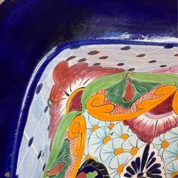 Hand painted Mexican sink