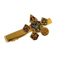 RPG D&D Polyhedron Dice Tie Bar Clip