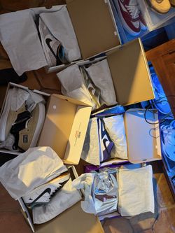5 pairs of nike sb and 1 pair of vans halfcabs size 10