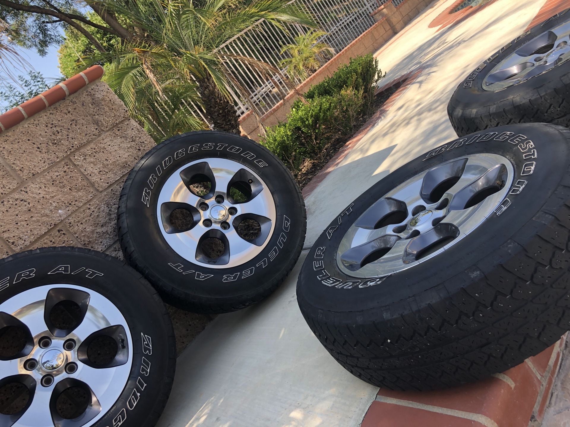 tires + rims all 4 only! And lug nuts. 255/70/18