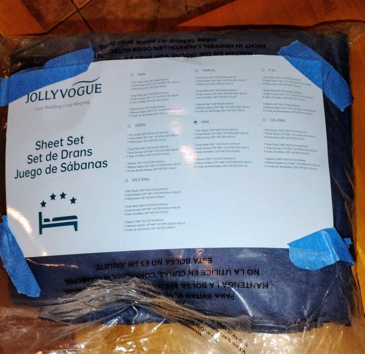 King Size Navy Blue Sheet Set