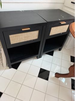2 Black Article Side Tables