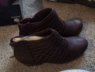Dark Brown Strappy Ankle Boots