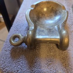 Vintage solid brass ashtrays