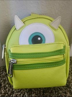 Disney Loungefly Mike Wazowski Mini Backpack Wristlet