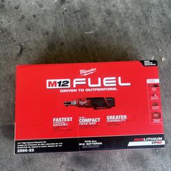 M12 FUEL 12V Lithium-Ion Brushless Cordless High Speed 1/4 in. Ratchet Kit w/(2) Batteries, Charger and Bag