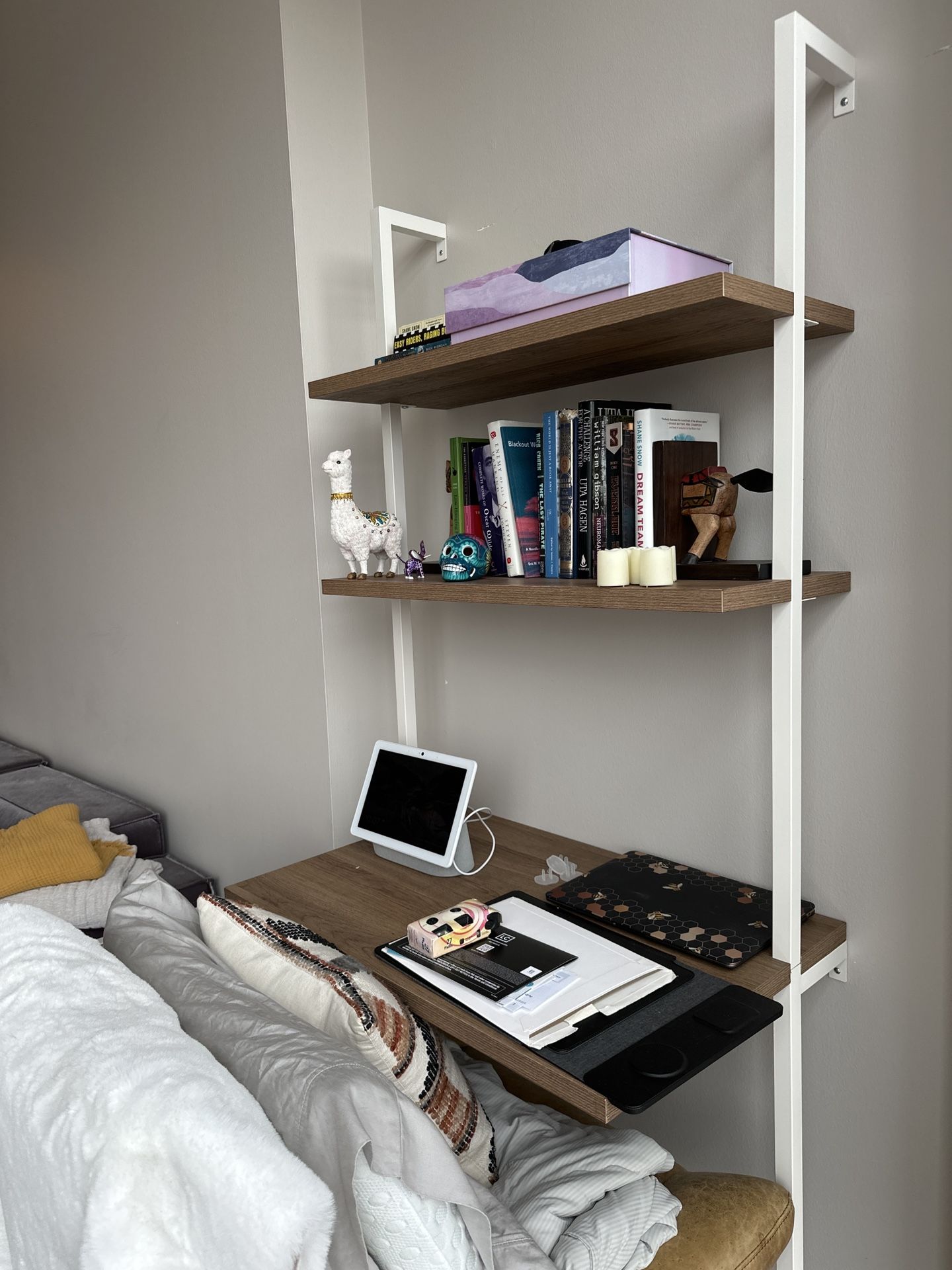 Floating Shelves With Desk