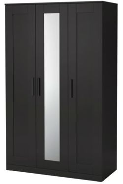 BRIMNES Wardrobe with 3 Doors and Mirror