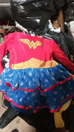 Little girls wonder women costume