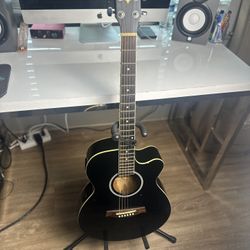 Ibanez AEG5EJP-BK Electric-Acoustic Guitar - Good Condition, Includes Soft Case