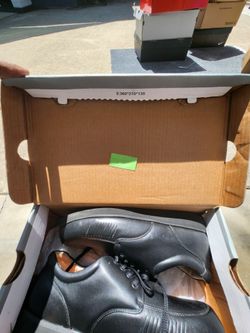 Black Leather Lace-Up Dress Shoes