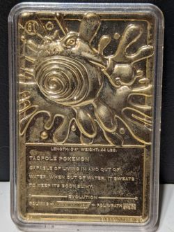 1999 Pokmon Poliwhirl Gold-Plated Trading Card Burger King Limited Edition  for Sale in Stockton, CA - OfferUp
