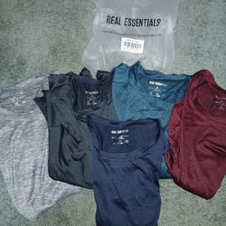 Real Essentials Shirts Dry Fit Style Shirts (5) XL NEW