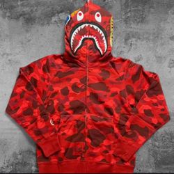 Red bape hoodie.!