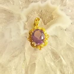 18k Amethyst Pendant