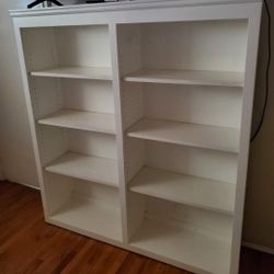 Please Read Full Description.  Big & Heavy Solid Wood White Shelf/Bookcase