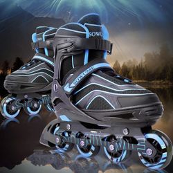 Sowume Adjustable Inline Skates for Girls and Boys, Roller Blades Size L