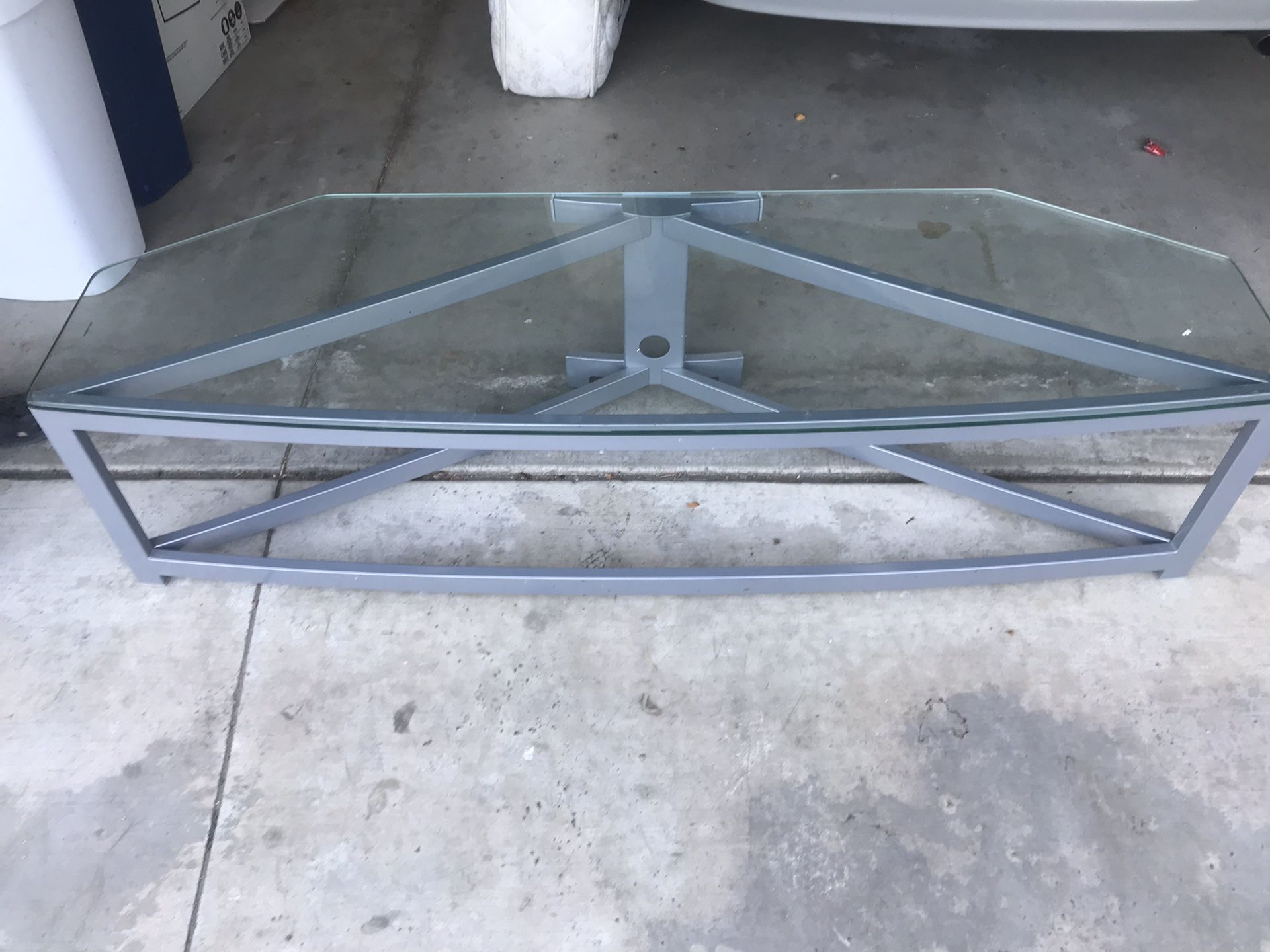Glass tv stand fit 50 - 60 inch