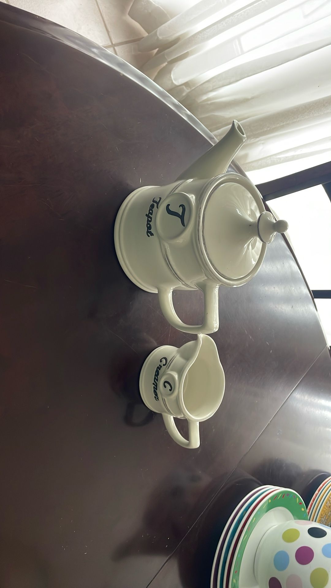 Farmhouse Chic Teapot And Creamer