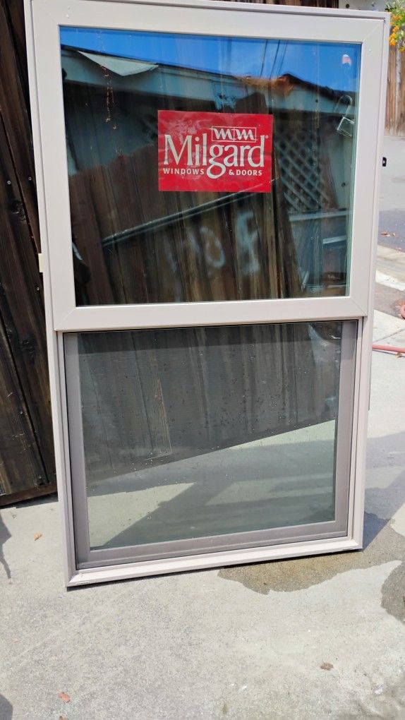 36x60 Open Up Window Block -New Construction Window Milgard Almond Color,$290 CASH