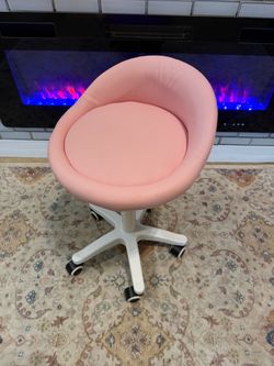 16-21” Pink Height Adjustable Rolling Stool
