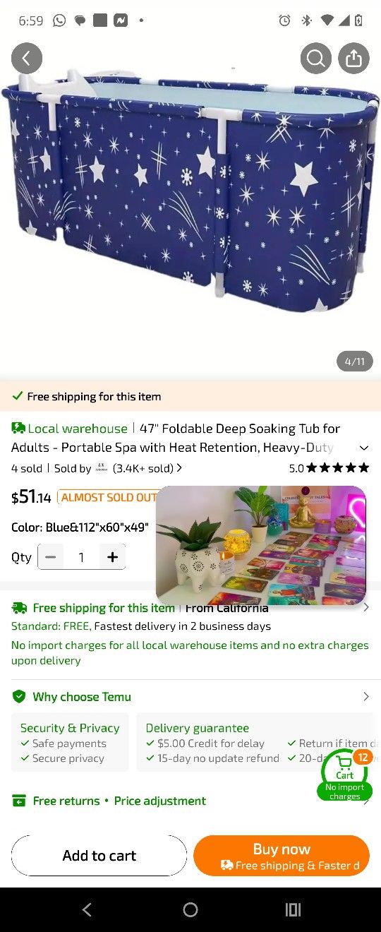 Portable Bath Tub Spa with Heat retention