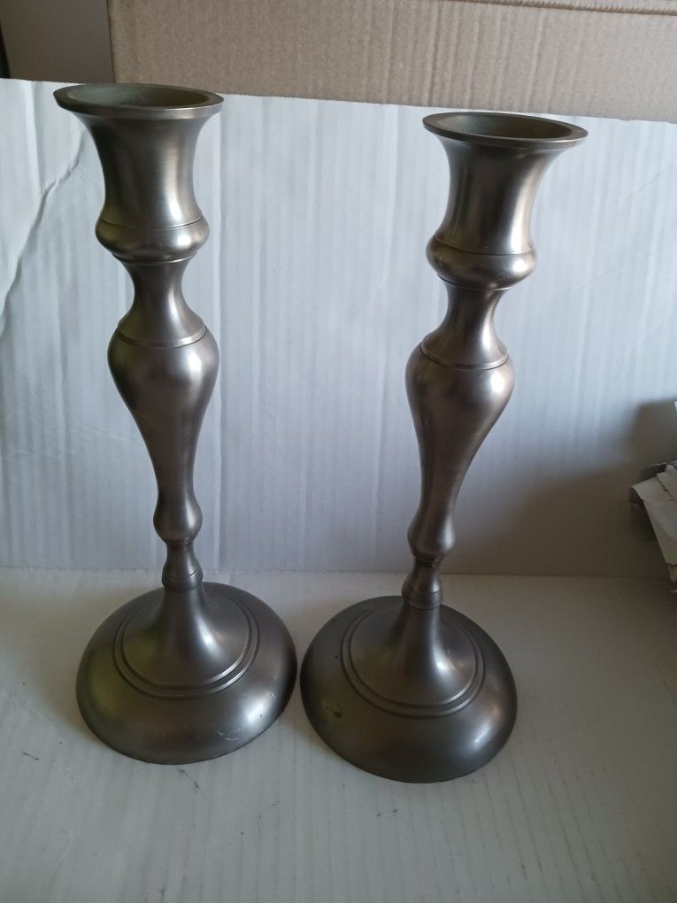 Candlesticks- Vintage Metal Set Of 2