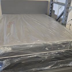 QUEEN MATTRESS $160. WITH BOX SPRING $220