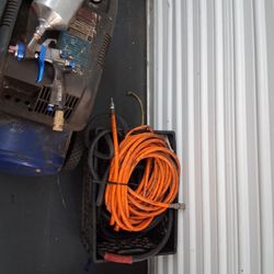 Compressor With Painting Gun And 50 FEET AIR LINES 