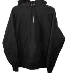 Supreme Small Center Vertical Logo Hoodie Black Black