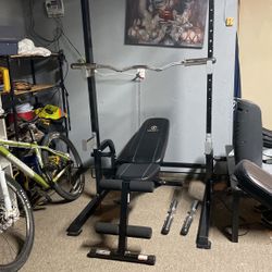 Squat Rack And Adjustable Bench 