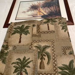 Palm Tree Boat Pic w/Palm Tree Shower Curtain