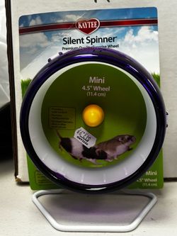 Kaytee Small Animal Premium Quality Exercise Wheel Silent Spinner Purple & White