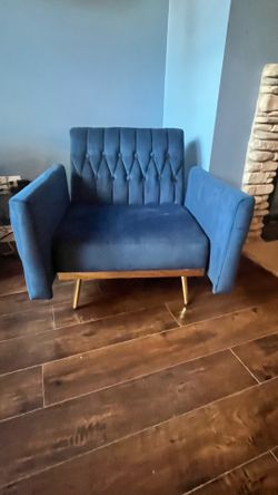 Blue accent chair